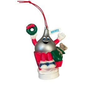 Vintage‎ Hershey's Chocolate Kiss Christmas Ornament 1995 Vinyl Rubber Holiday